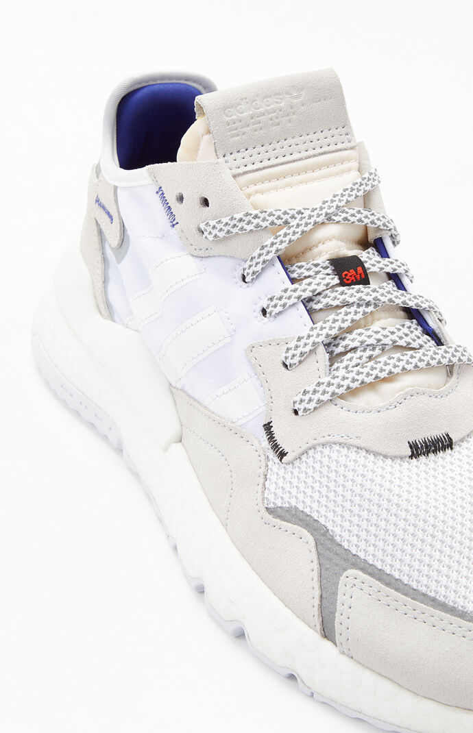 Adidas white nite jogger clearance