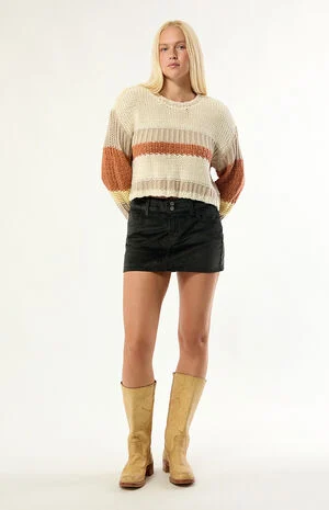 Women's Corduroy Mini Skirt - Raven image number 1