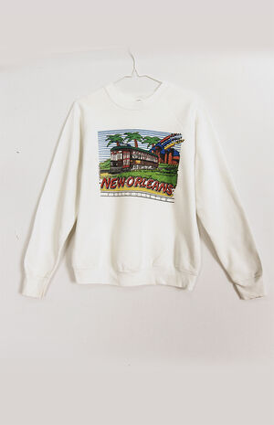 Upcycled New Orleans Crew Neck Sweatshirt image number 1