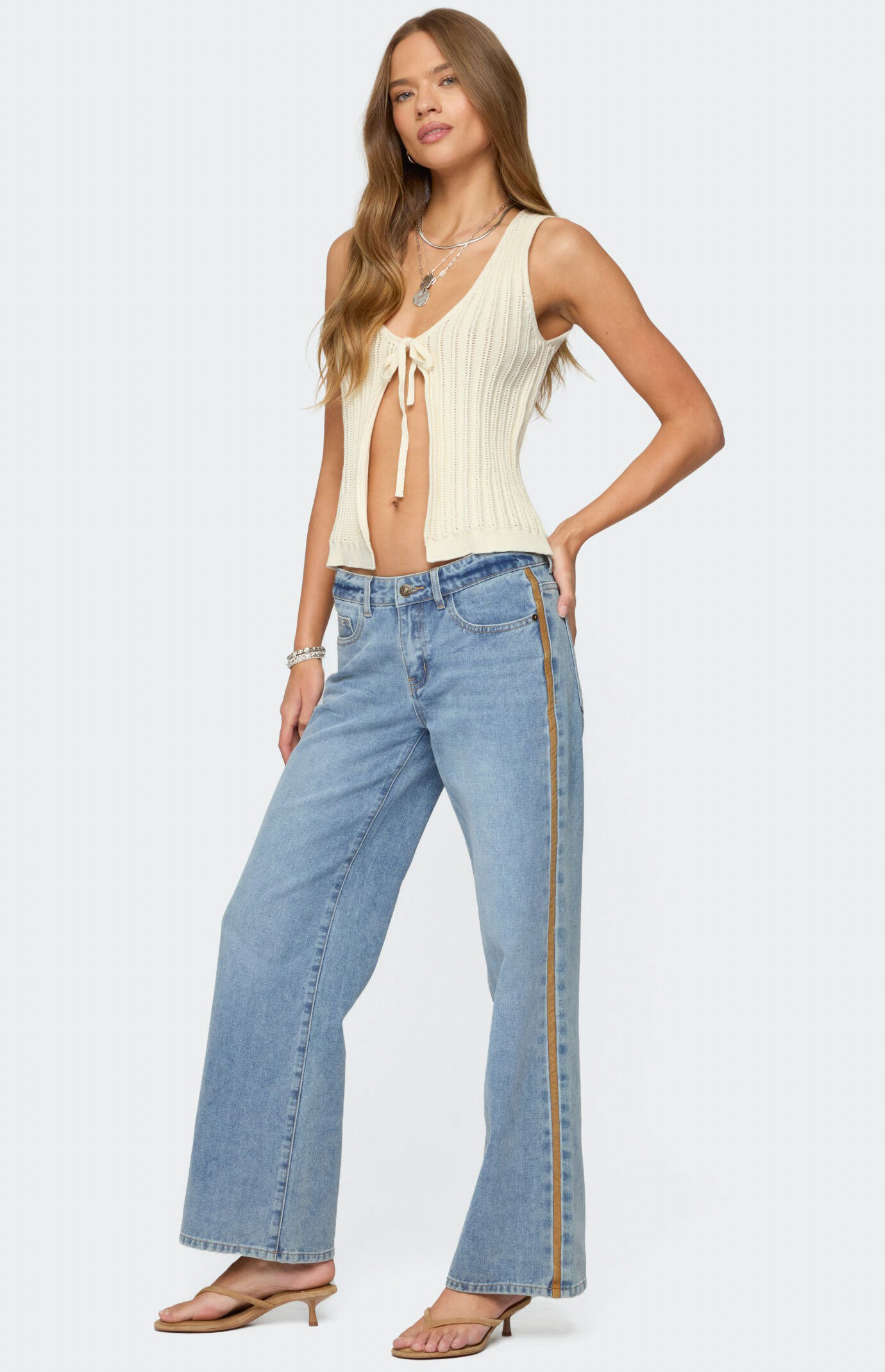 Edikted Verona Split Front Knit Top