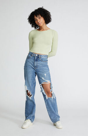 Scoop Neck Long Sleeve Top image number 4