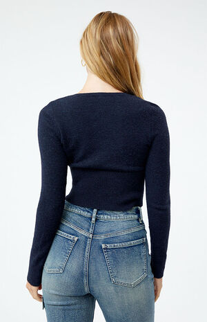 Aria Long Sleeve Henley Sweater image number 4