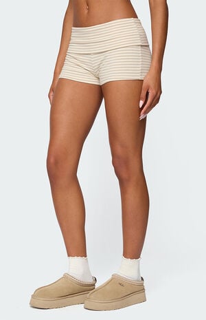 Kodi Striped Fold Over Shorts image number 4