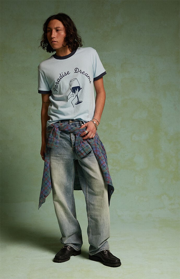 FIELD OF STUDY by Pacsun Paradise Dreams Ringer T-Shirt