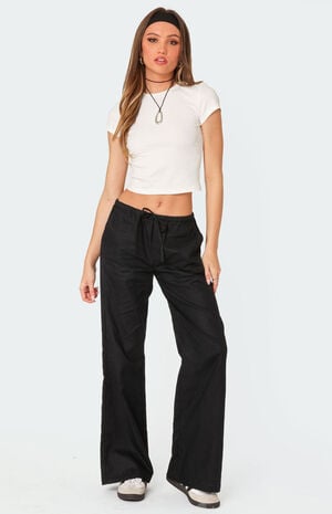 Maison Straight Leg Linen Pants image number 3