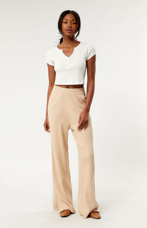 Cable Knit Pull-On Pants image number 1