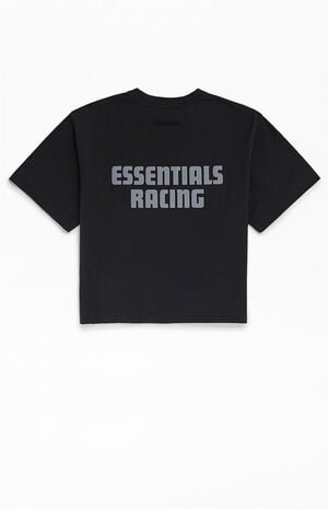 Kids Vintage Black Racing Merch T-Shirt image number 2