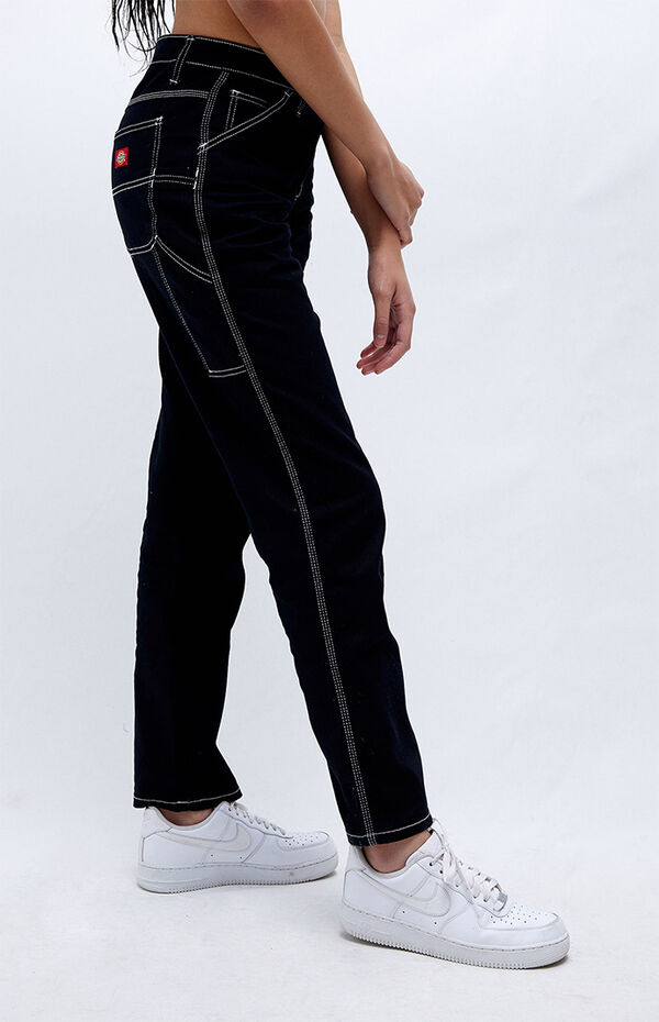 Dickies X Independent Trucks Black Carpenter Pants – Relaxed Fit Denim, Men's Size All