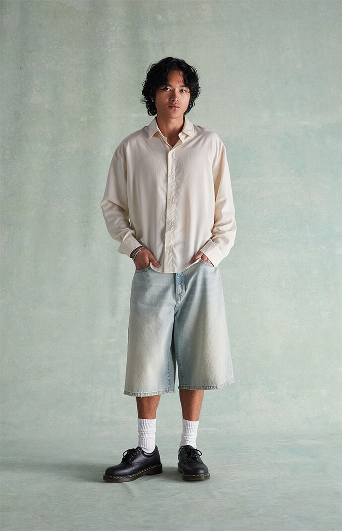 RARE DNM EDIT Light Blue Baggy Denim Shorts