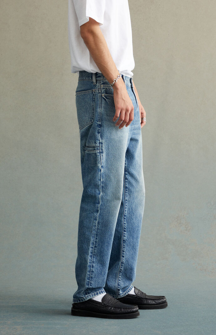 RARE DNM EDIT Medium Indigo Straight Jeans | PacSun