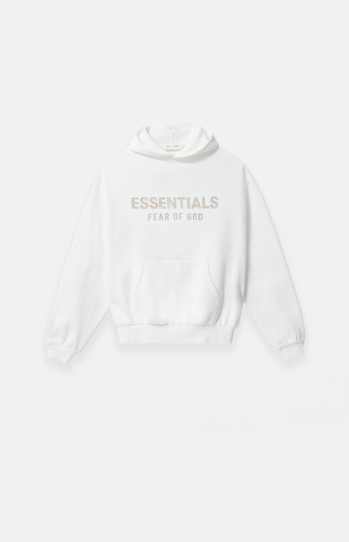 Fear of God ESSENTIALS Kids Cloud White Fleece Hoodie | Pacsun