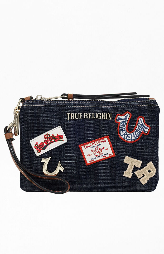 True Religion Cooper Parkchester Denim Wristlet Pouch