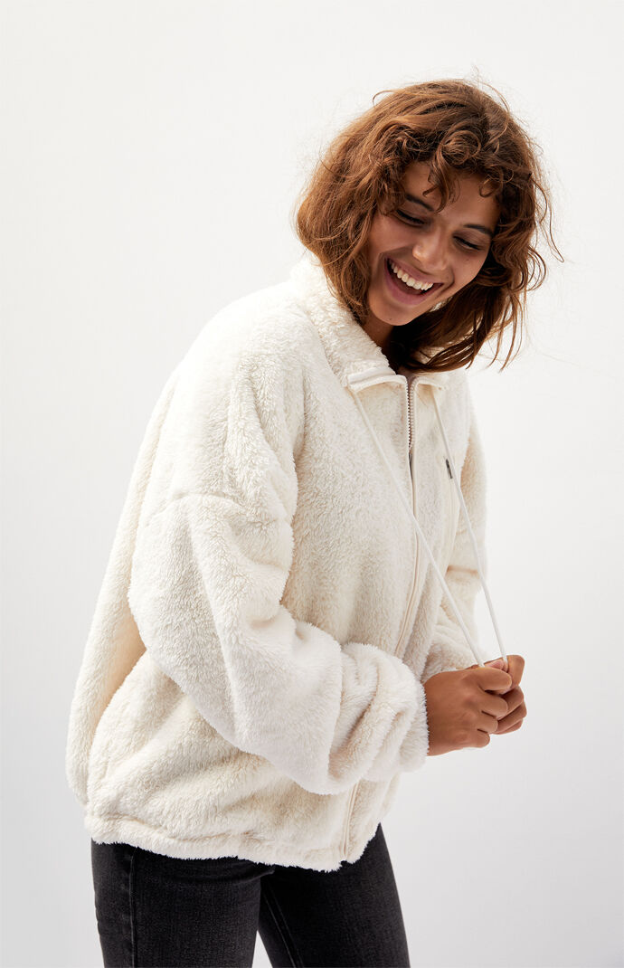 Celine Sherpa Full Zip Sweatshirt