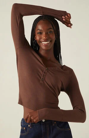 Payton Long Sleeve Henley Top image number 1