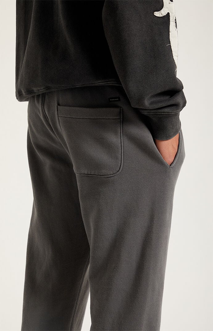 Pacsun Washed Black Straight Leg Sweatpants