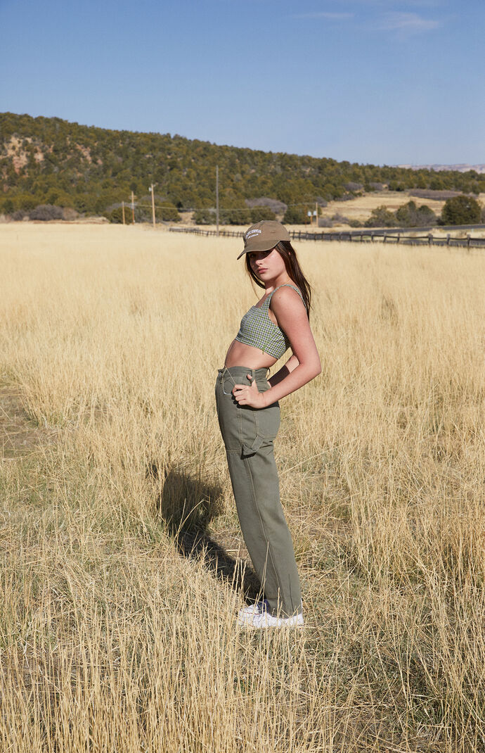 Eco Olive Workwear Carpenter Pants