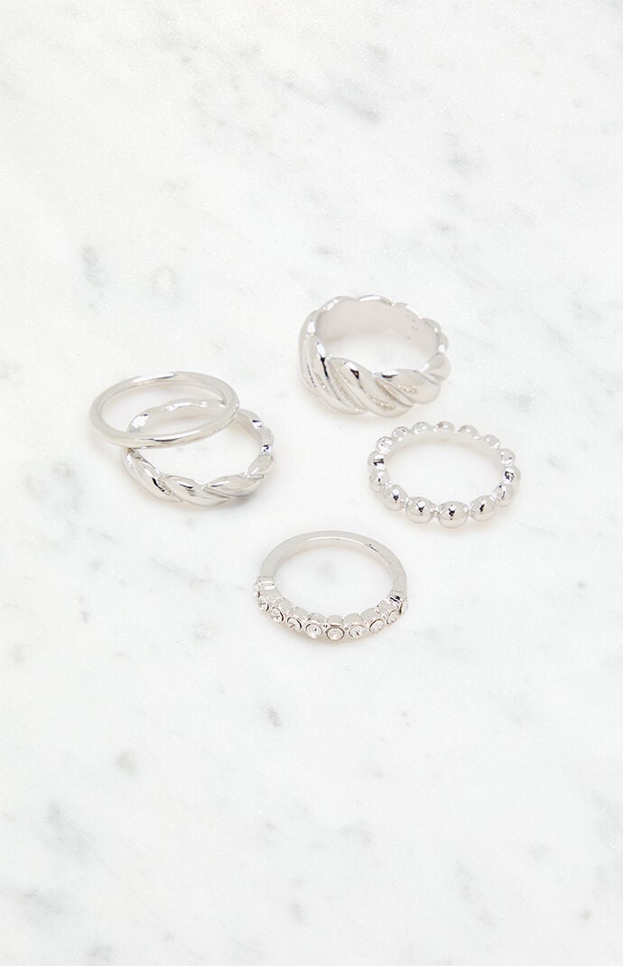 LA Hearts 5 Pack Twisted Rings