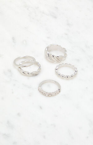 5 Pack Twisted Rings image number 2