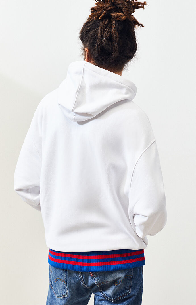 Reverse Weave Ribbed Pullover Hoodie
