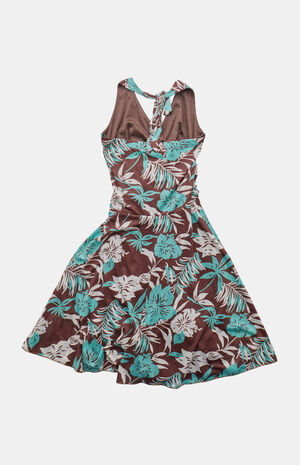 2000s Floral Halter Midi V-Neck Dress image number 2