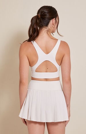PAC WHISPER Active Ivory Dropped Waist Pleated Mini Skort image number 4