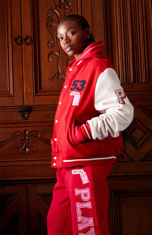 Playboy By PacSun Red '53 Letterman Jacket | PacSun