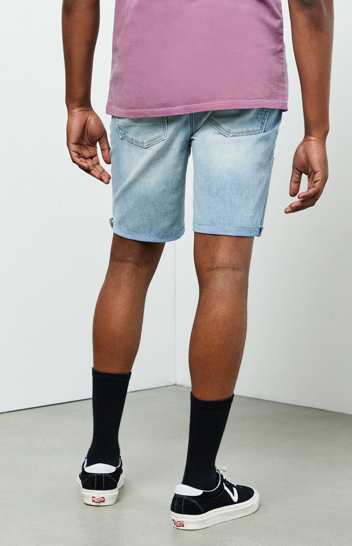 Light Cuffed Denim Shorts