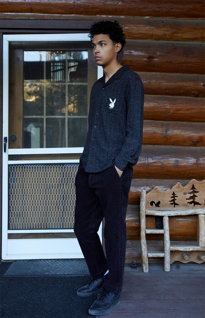 By PacSun Snake Long Sleeve Button Up Shirt