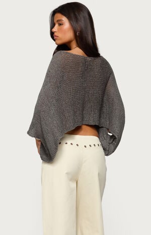 Laline Oversized Knit Crop Top image number 3