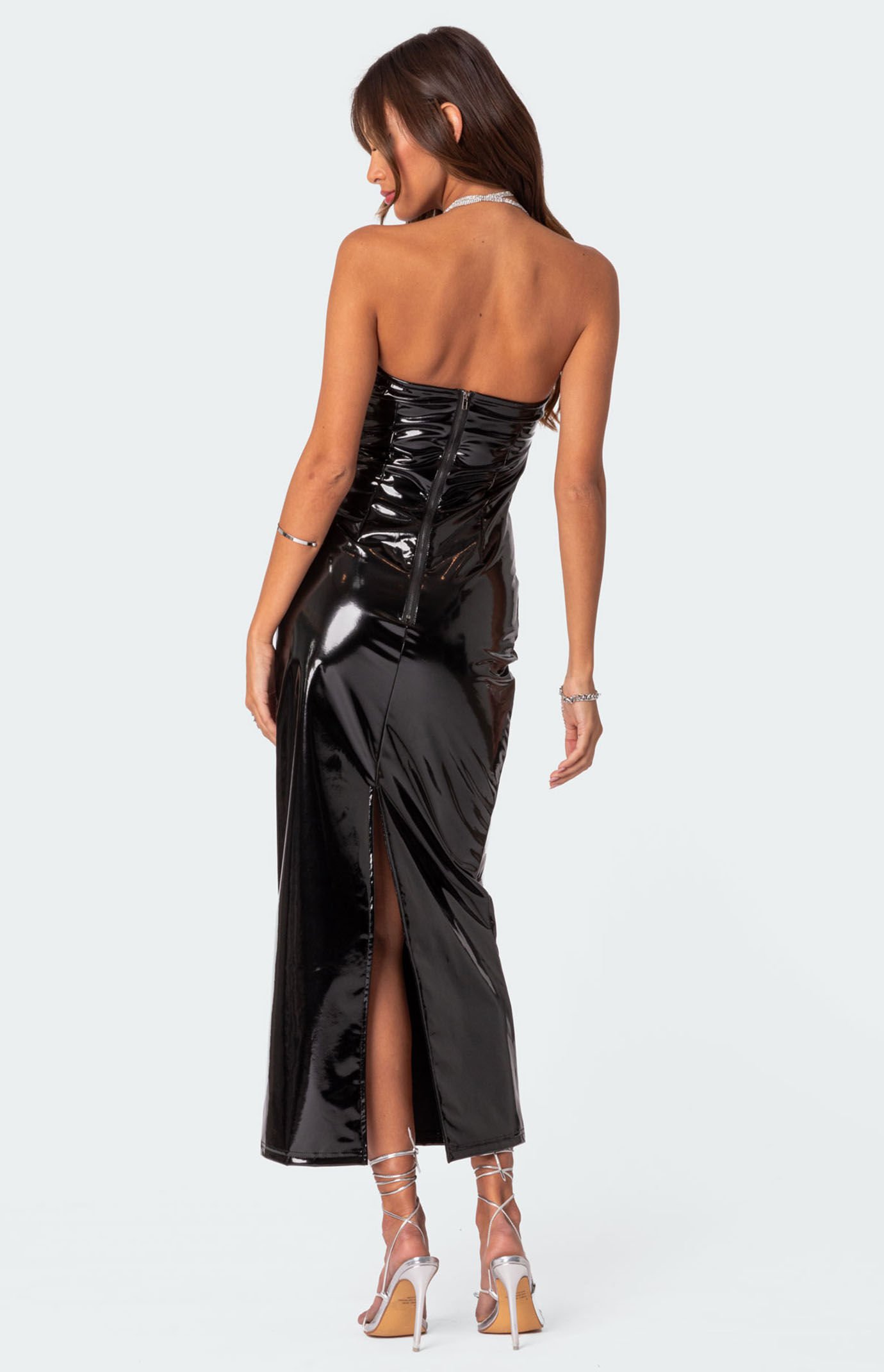Vinyl maxi dress top