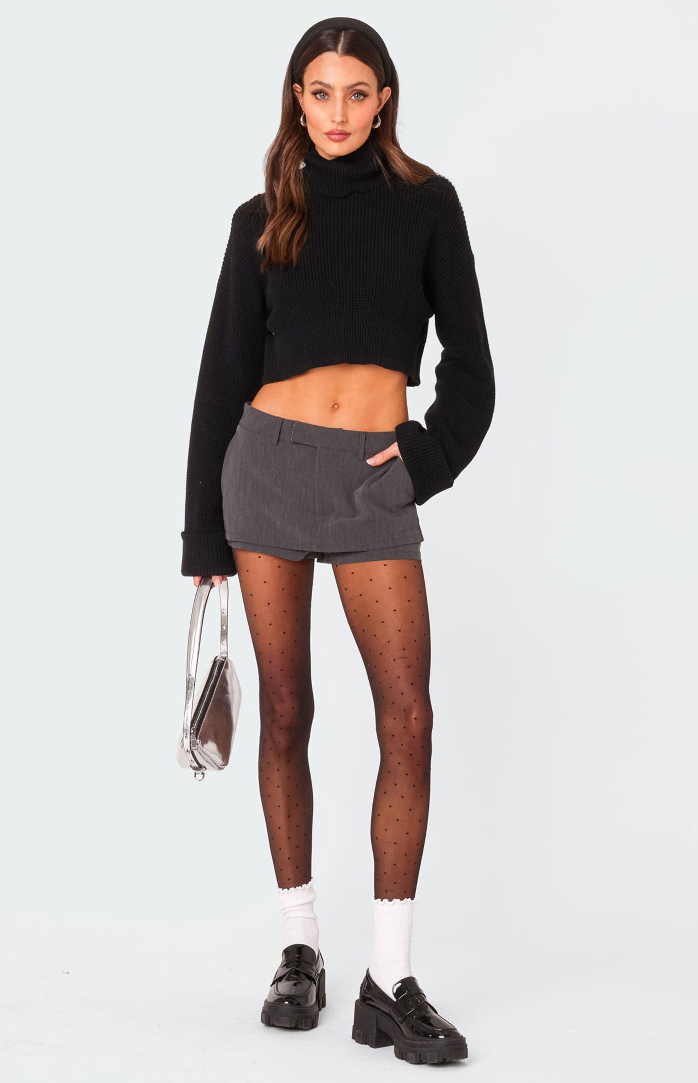 Edikted Oversized Turtle Neck Cropped Sweater | PacSun