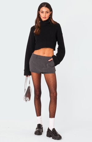 Oversized Turtle Neck Cropped Sweater image number 2