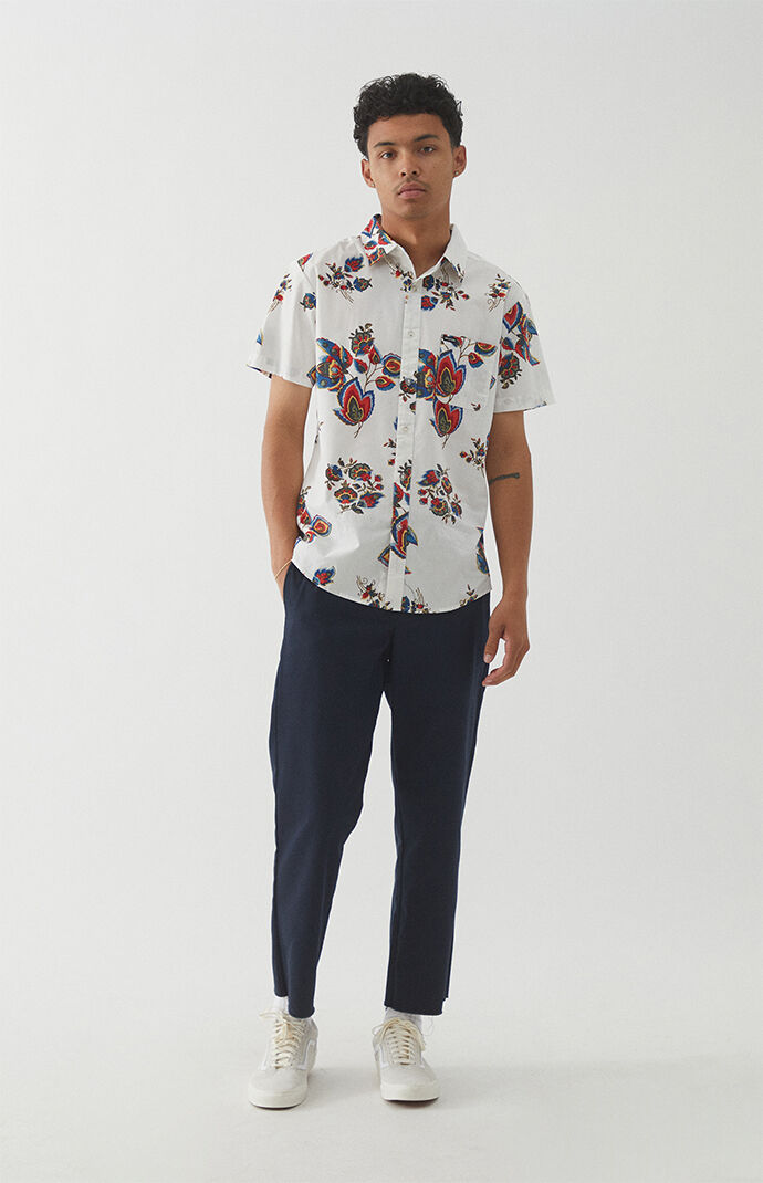 Charter Print Woven Camp Shirt