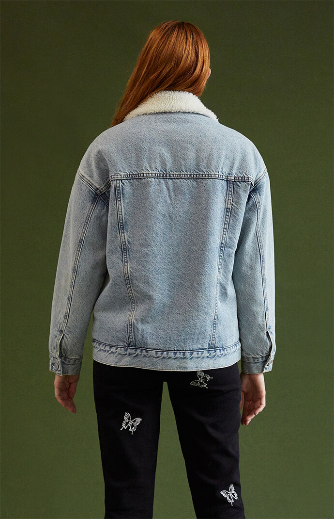 Pacsun sherpa denim best sale jacket