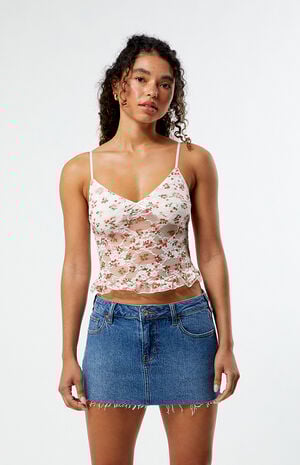 Stretch Dark Indigo Micro Denim Mini Skirt image number 2