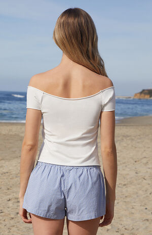 28 Bonnie Off-The-Shoulder Crop Top image number 3