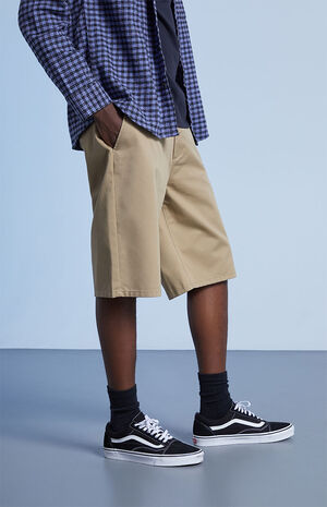 Tan Long Chino Shorts image number 3