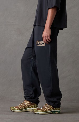 Vintage Black Classic Slouchy Jogger Sweatpants image number 4