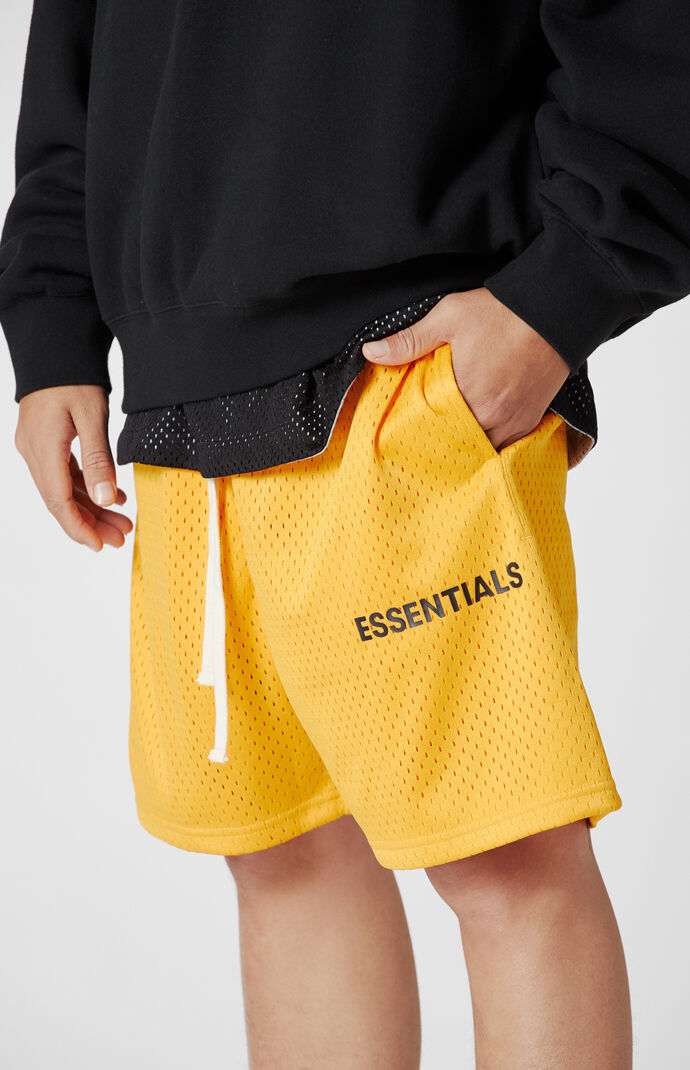 FOG Fear Of God Essentials Graphic Mesh Drawstring Shorts PacSun