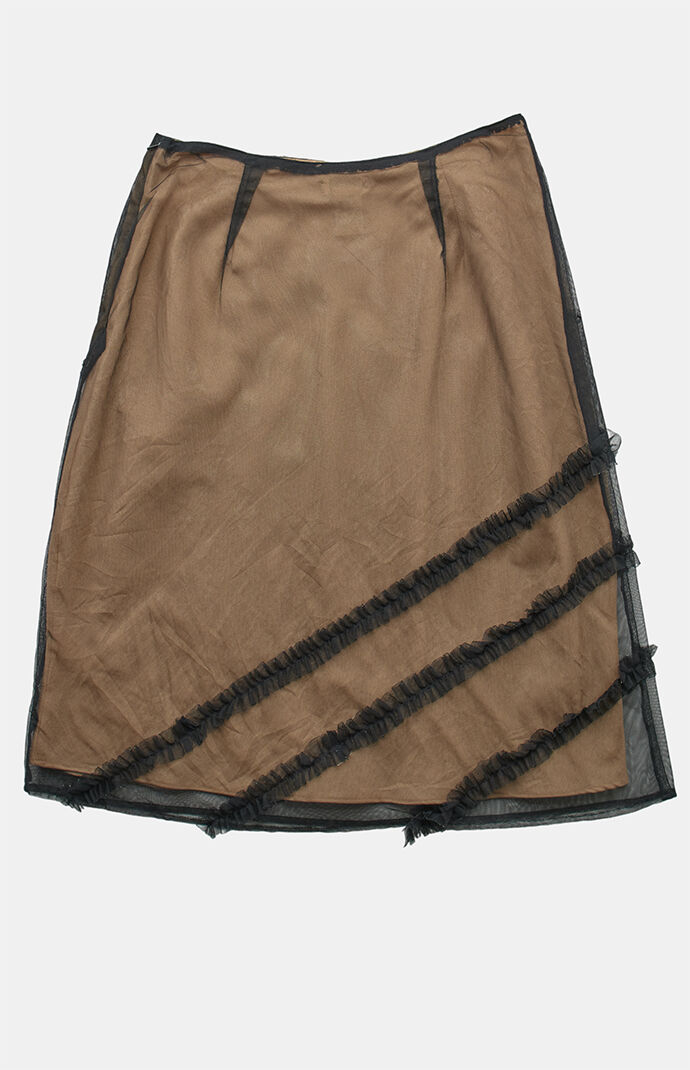 PS VINTAGE 2000s Black Y2K Mid Skirt