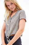 Tie Front Button-Down Top Tie Front Button-Down Top image number null