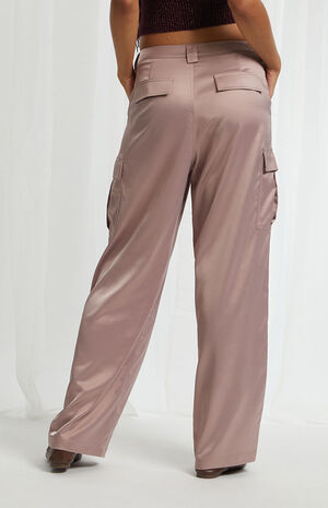 Satin Cargo Pants image number 4