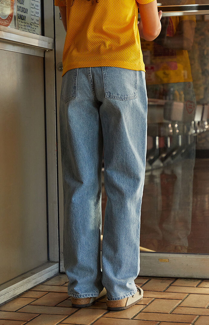 Pacsun Kids Medium Indigo Embroidered '90s Straight Jeans