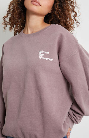 Women Are Powerful Crew Neck Sweatshirt image number 2