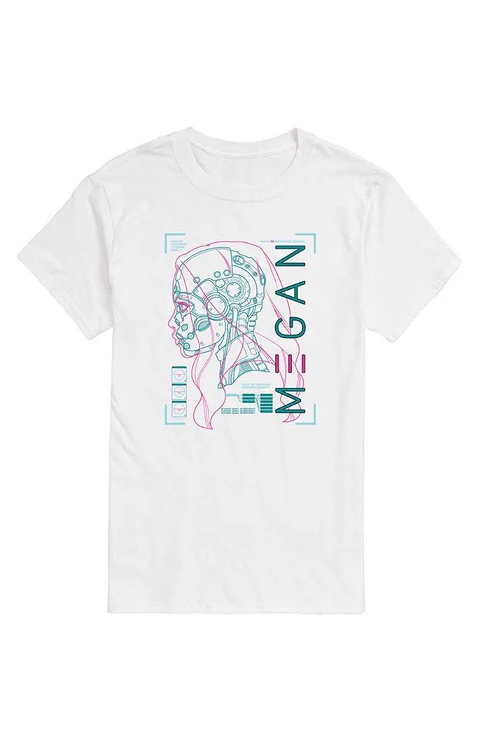 Hybrid Apparel M3gan Humanoid Robot Diagram T-Shirt