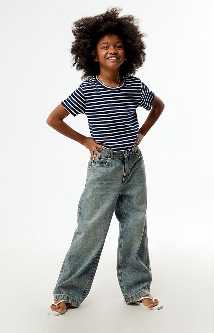 Pacsun Kids Striped Ribbed Skimmer T-Shirt