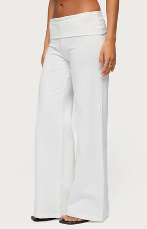 Wide Leg Foldover Pants image number 2