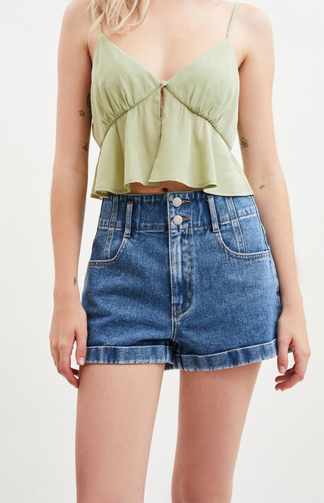Guana Island Denim Mom Shorts
