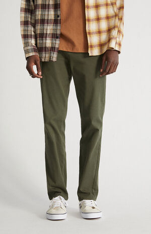Olive Slim Chino Comfort Stretch Pants image number 2
