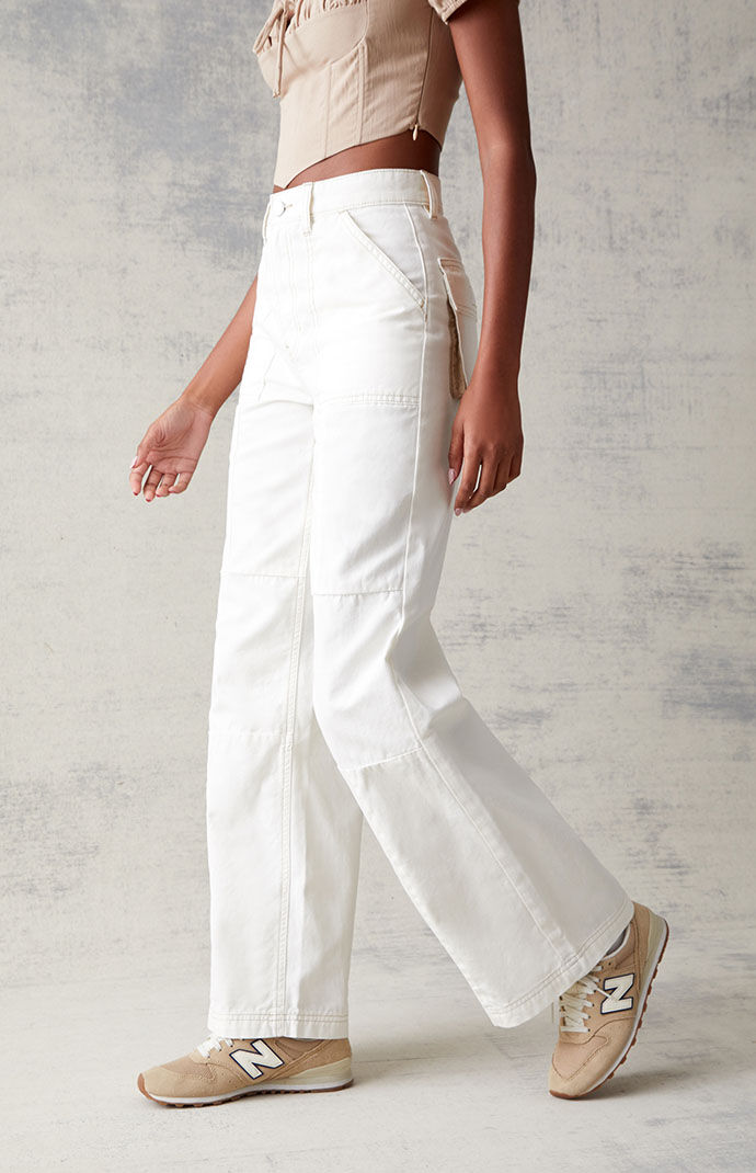 ボトムスその他 OFF WHITE Women Pants OWCA107S20FAB0010100 White Tomasa Pant In Off White | Alice + Olivia